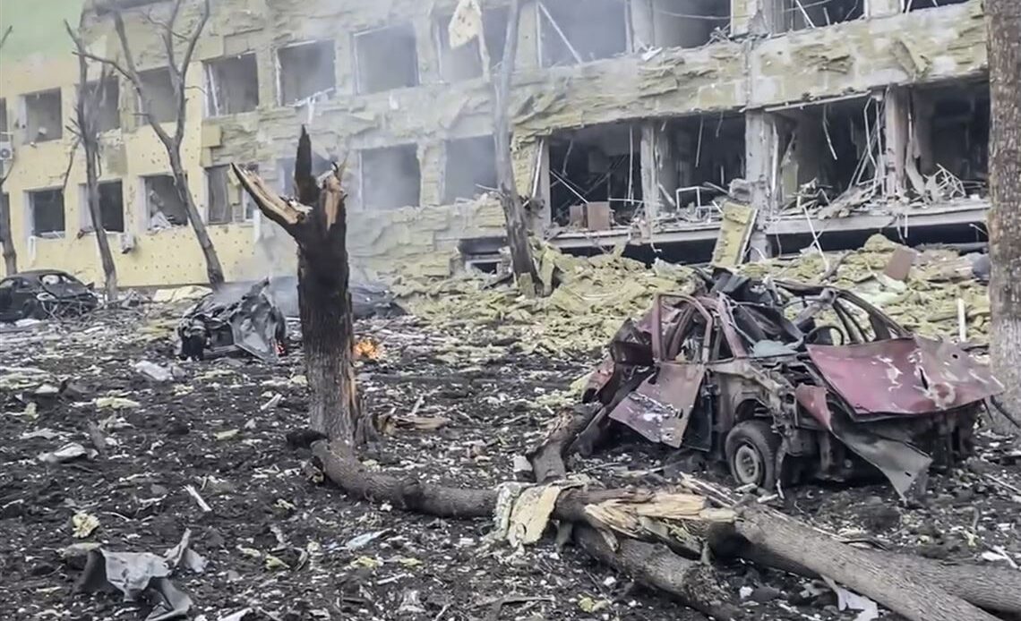 On Camera, Ukrainian Hospital Destroyed By Russian Airstrike